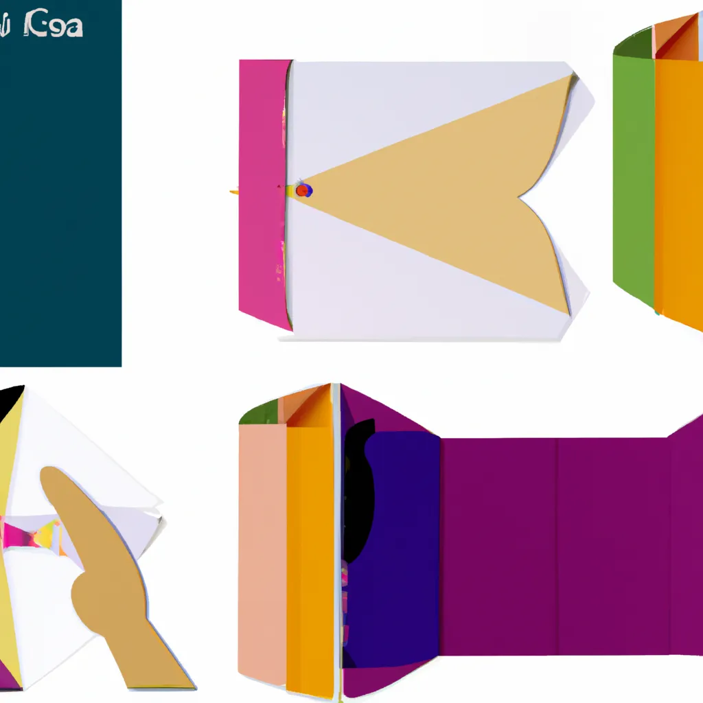 uma impressão artística de como dobrar papel em formato gaita