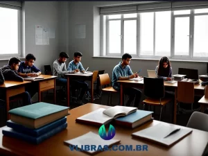 capa do post "Os 10 Melhores Livros de Exercícios ENEM: Aprenda e Garanta Sua Aprovação!" com uma ilustração