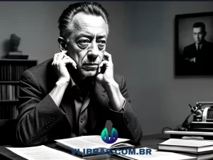 capa do post As 10 Melhores Obras sobre Albert Camus: Uma Análise Completa. com uma ilustração