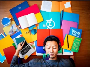 capa do post 10 Melhores Livros para Aprender Coreano e Turbinar seu Estudo com uma ilustração