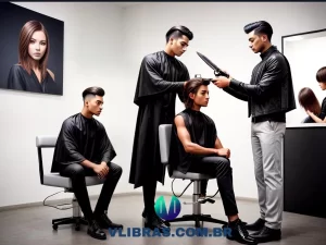 capa do post "Cabelos em Transformação: Os Melhores Livros para Inspirar seu Corte Perfeito" com uma ilustração