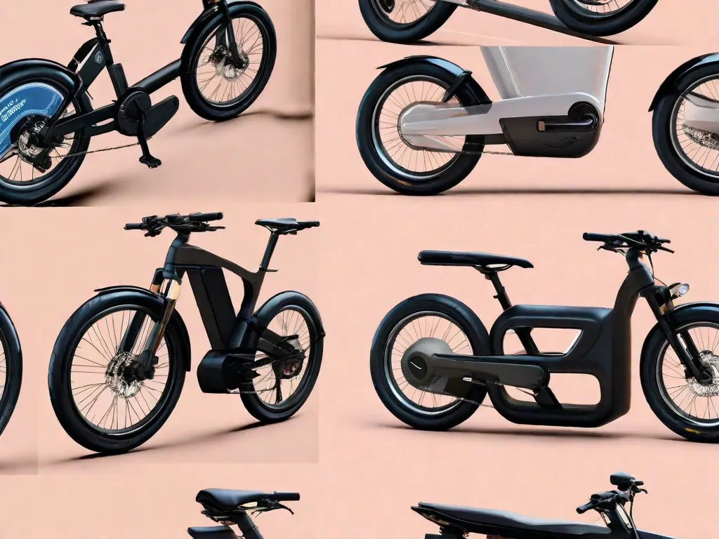 Descrição da imagem: Um close de uma bicicleta elétrica elegante e moderna estacionada em uma rua da cidade. A bicicleta possui um quadro leve, bateria integrada e um display digital mostrando a carga restante. A imagem retrata a conveniência e a natureza ecologicamente correta das bicicletas elétricas como uma opção de transporte econômica.