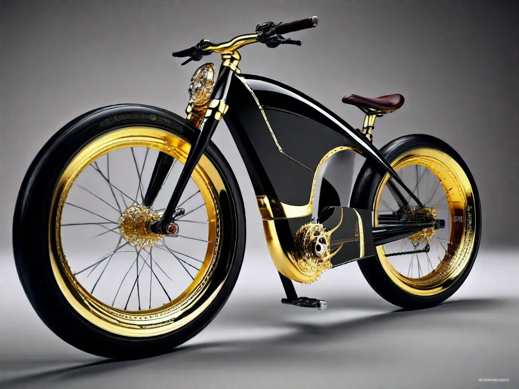 Apresentando a Bicicleta Mais Cara do Mundo: Uma obra-prima elegante de fibra de carbono adornada com detalhes em ouro requintados. Essa bicicleta luxuosa combina tecnologia de ponta com opulência, tornando-se o símbolo máximo de status para o ciclista exigente. Prepare-se para ficar maravilhado com sua beleza e com a etiqueta de preço que a acompanha.