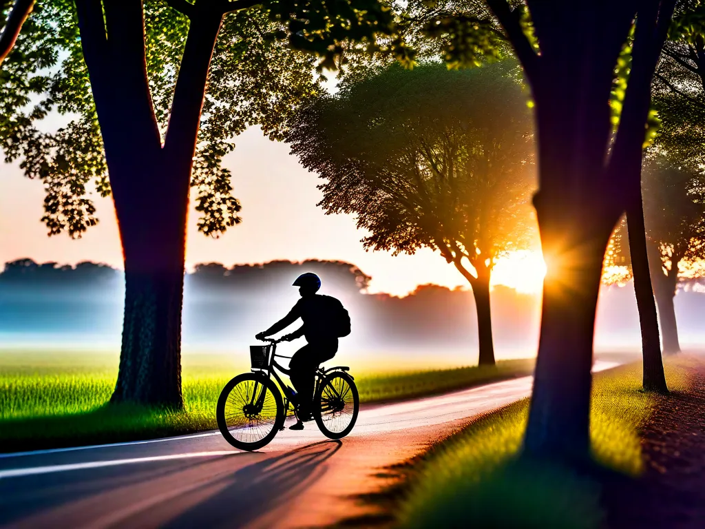 A imagem retrata uma bicicleta solitária em um campo aberto, com o sol brilhando no céu. A bicicleta representa liberdade, movimento e independência. Ela simboliza a procura por aventura e novas experiências. O campo aberto sugere possibilidades infinitas e a sensação de estar no controle de sua própria jornada.