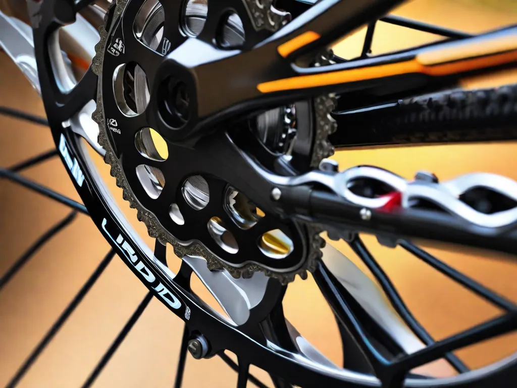 Descrição da imagem: Um close-up de uma corrente de bicicleta sendo lubrificada com óleo. A corrente está limpa e brilhante, e o óleo está sendo cuidadosamente aplicado em cada elo usando um pequeno pincel. Essa imagem representa o tema