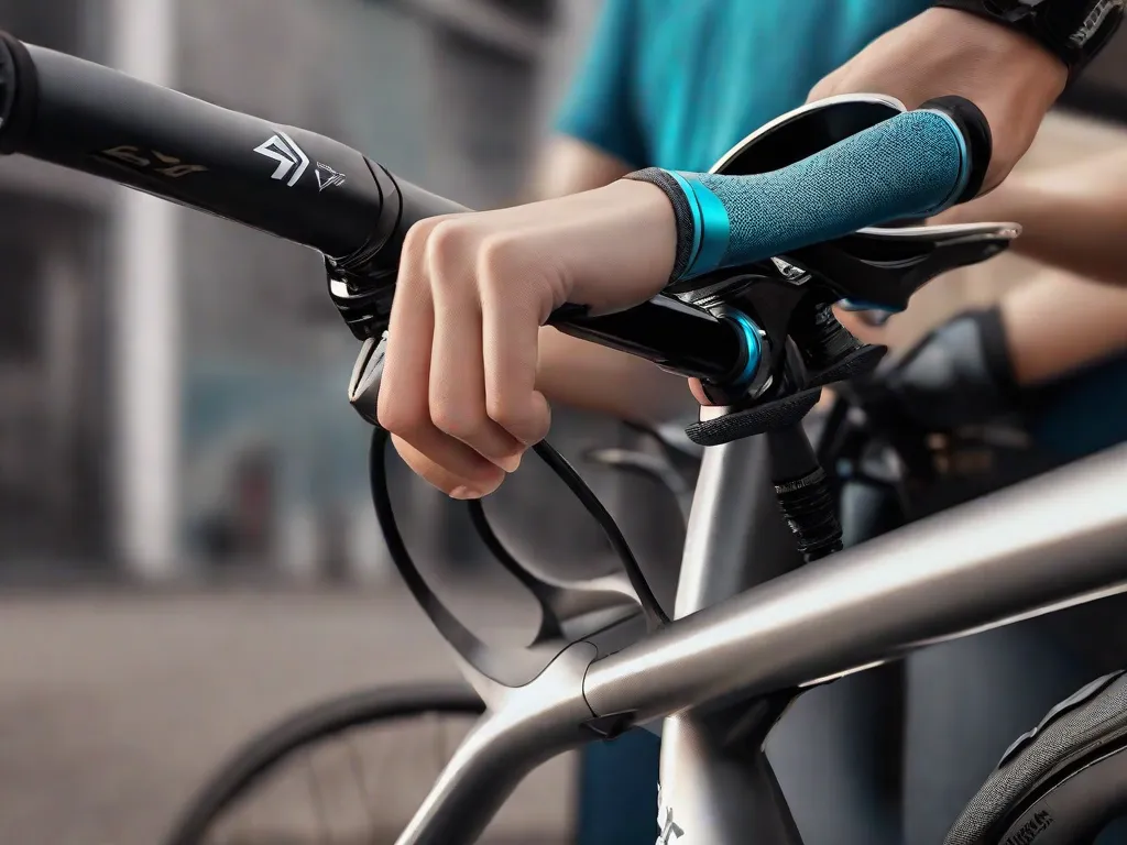 Uma imagem em close das mãos de uma pessoa segurando uma variedade de modelos de bicicletas, mostrando diferentes estilos, cores e características. A imagem destaca o processo de escolher o modelo de bicicleta perfeito, representando a empolgação e as possibilidades que surgem ao encontrar a bicicleta ideal.