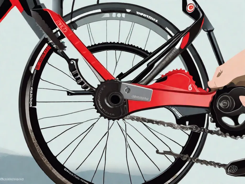 A imagem mostra um close-up de um pedal de bicicleta sendo removido do braço esquerdo do pedivela. Uma chave está sendo usada para soltar o pedal, enquanto a mão do ciclista segura firmemente a chave, exercendo força no sentido anti-horário. O fundo mostra várias ferramentas de bicicleta, enfatizando o processo passo a passo de remover o pedal esquerdo.