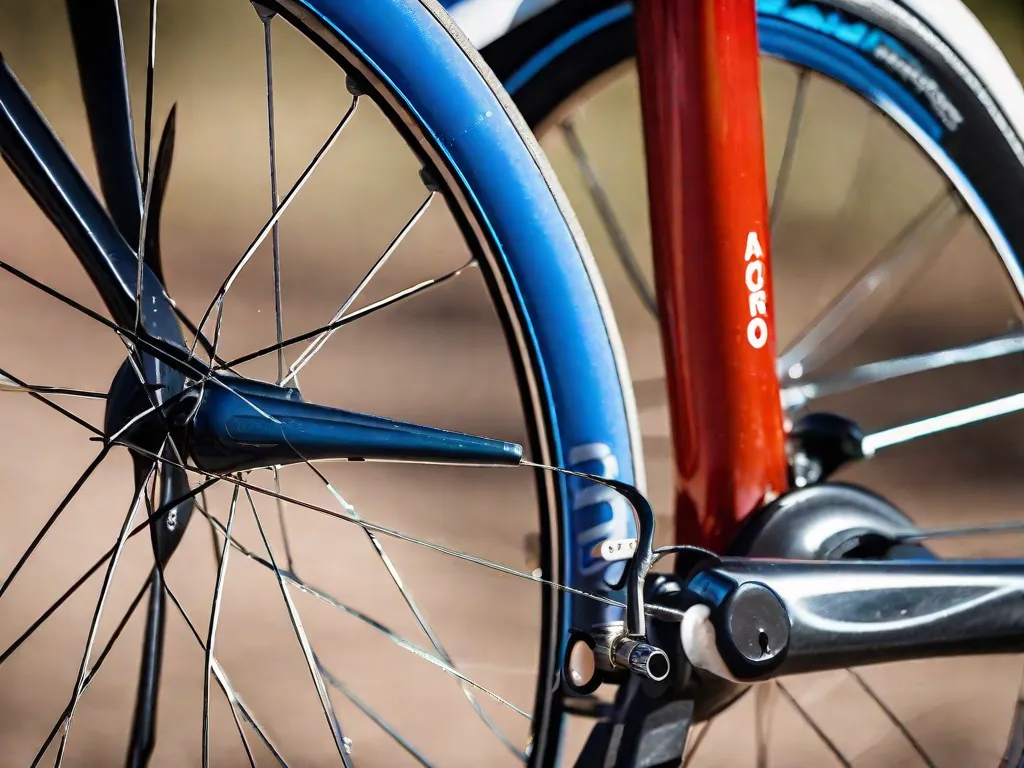 Explorando a resistência dos aros de bicicleta
Descrição da imagem: Uma fotografia em close-up de um aro de bicicleta levemente dobrado, mostrando as marcas de força e pressão. A imagem destaca a estrutura metálica do aro, evidenciando as tensões que podem causar a deformação ao enfrentar terrenos acidentados ou impactos bruscos.