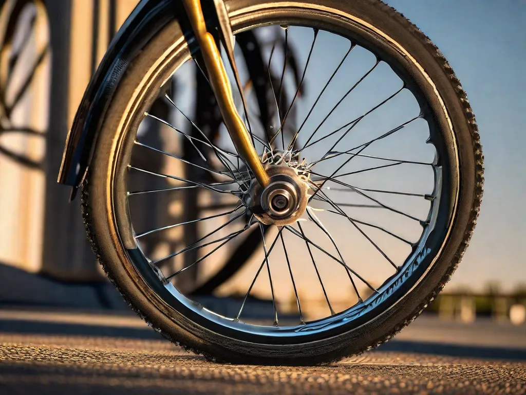 Descrição: Uma imagem vibrante de uma pessoa pedalando uma bicicleta em uma estrada costeira cênica. O ciclista está usando um capacete e uma camisa de ciclismo colorida, exalando um senso de aventura e liberdade. O cenário mostra um pôr do sol deslumbrante sobre o oceano, inspirando iniciantes a embarcar em sua jornada de ciclismo.