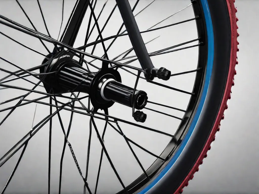 A imagem mostra um close-up de uma roda de bicicleta, exibindo os diferentes tamanhos de pneus e aros de bicicleta. Os tamanhos variados representam as diversas opções disponíveis para os ciclistas escolherem, permitindo que personalizem suas bicicletas de acordo com suas preferências e estilo de pedalada.