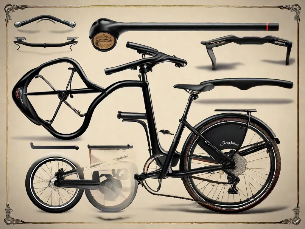 Um gráfico exibindo uma variedade de estilos de guidão de bicicleta, incluindo guidões curvos, retos, elevados, em forma de chifre de touro e em forma de bigode, cada um claramente etiquetado. Os guidões são apresentados contra um fundo limpo para destacar suas formas e diferenças.