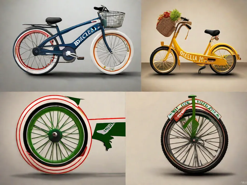 Uma imagem mostrando diferentes variações regionais na grafia da palavra 'bicicleta'. A imagem exibiria um mapa com várias regiões destacadas e, dentro de cada região, a palavra 'bicicleta' seria escrita em sua respectiva variação de grafia. Essa representação visual captura a diversidade linguística e nuances culturais associadas à palavra em diferentes regiões.