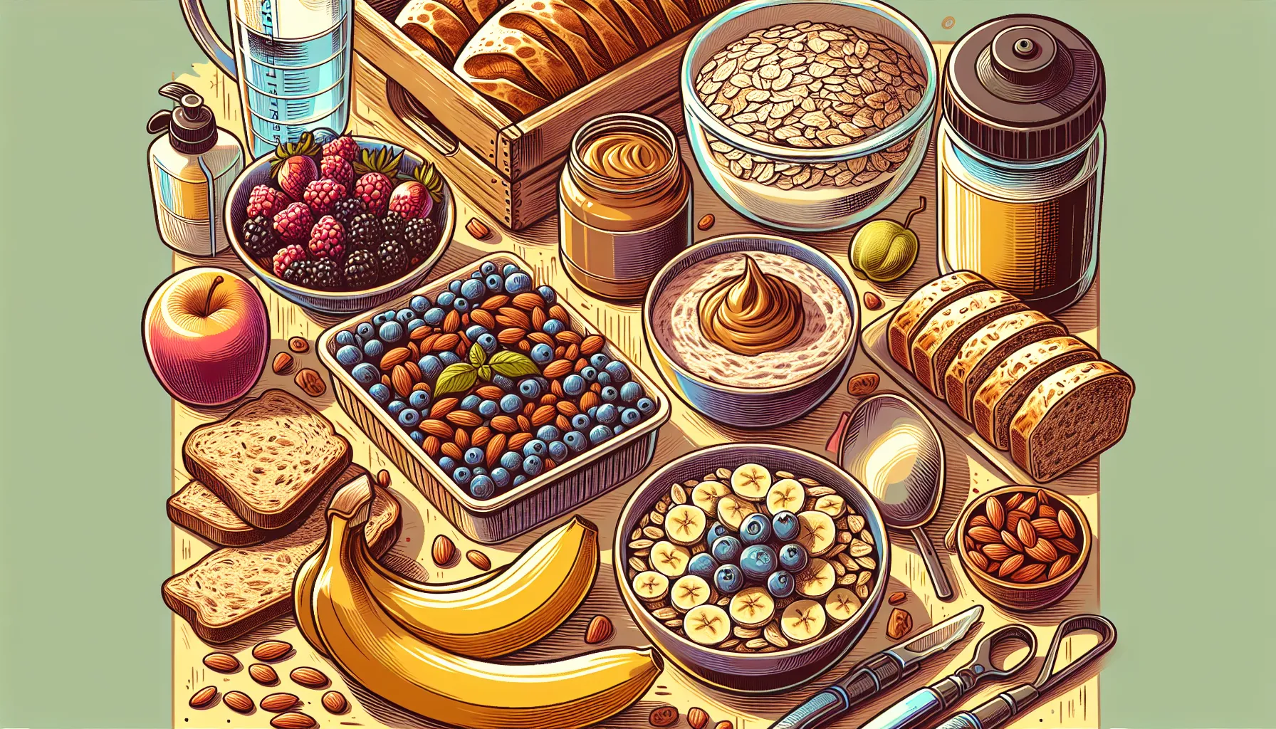 A alimentação antes de longas pedaladas é crucial para fornecer a energia necessária durante o exercício. Aqui estão algumas opções de alimentos para comer antes de um passeio de bicicleta:
1. Carboidratos complexos: opte por alimentos ricos em carboidratos complexos, como pães integrais, massas, arroz integral e aveia. Esses alimentos fornecem energia de forma gradual e sustentada.
2.