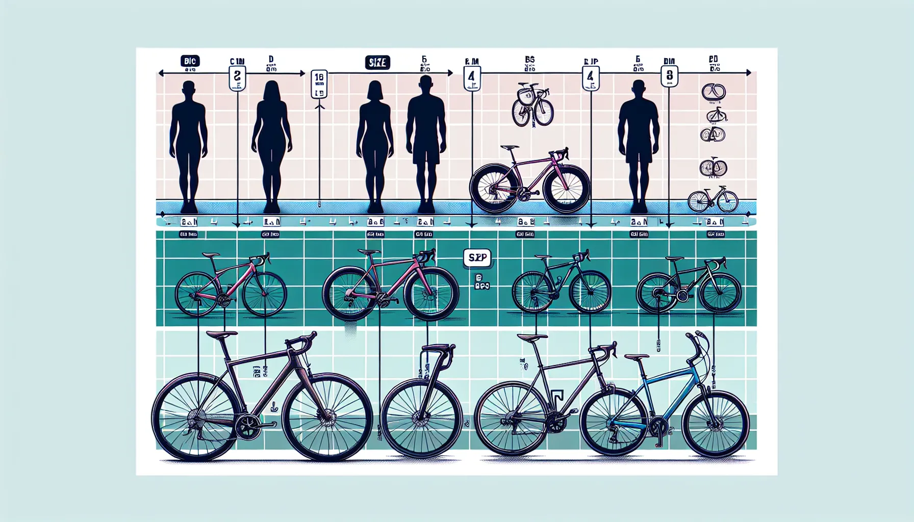 Escolher o tamanho correto de quadro de bicicleta é fundamental para garantir conforto e segurança durante o pedal. Existem algumas etapas que você pode seguir para encontrar o tamanho ideal:
1. Meça sua altura: Utilize uma fita métrica para medir sua altura em centímetros. Fique descalço e encoste-se em uma parede, mantendo a postura ereta.
2. Consulte uma tabela de tamanhos