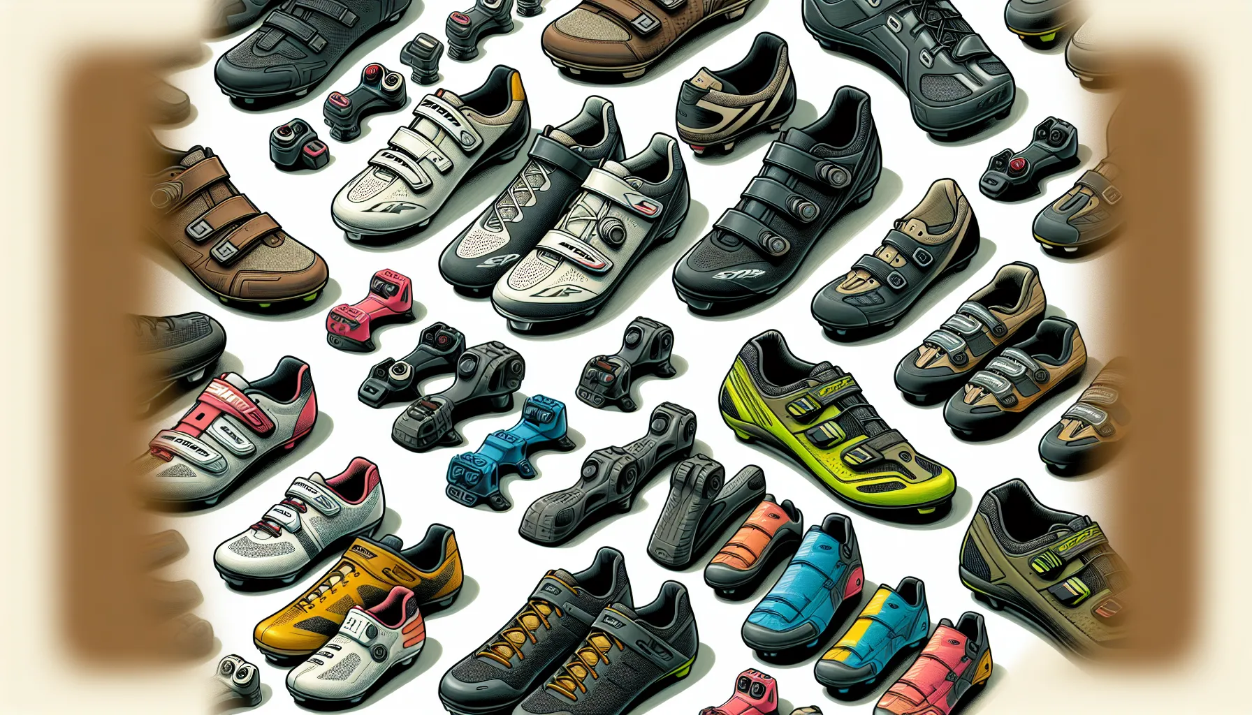 Escolher o tipo de sapatilha de ciclismo certo é essencial para garantir conforto, desempenho e segurança durante a prática do esporte. Aqui estão algumas dicas para te ajudar nessa escolha:
1. Conheça os diferentes tipos de pedal: Existem dois principais tipos de pedal utilizados no ciclismo: o pedal de encaixe (clipless) e o pedal comum (plataforma). C