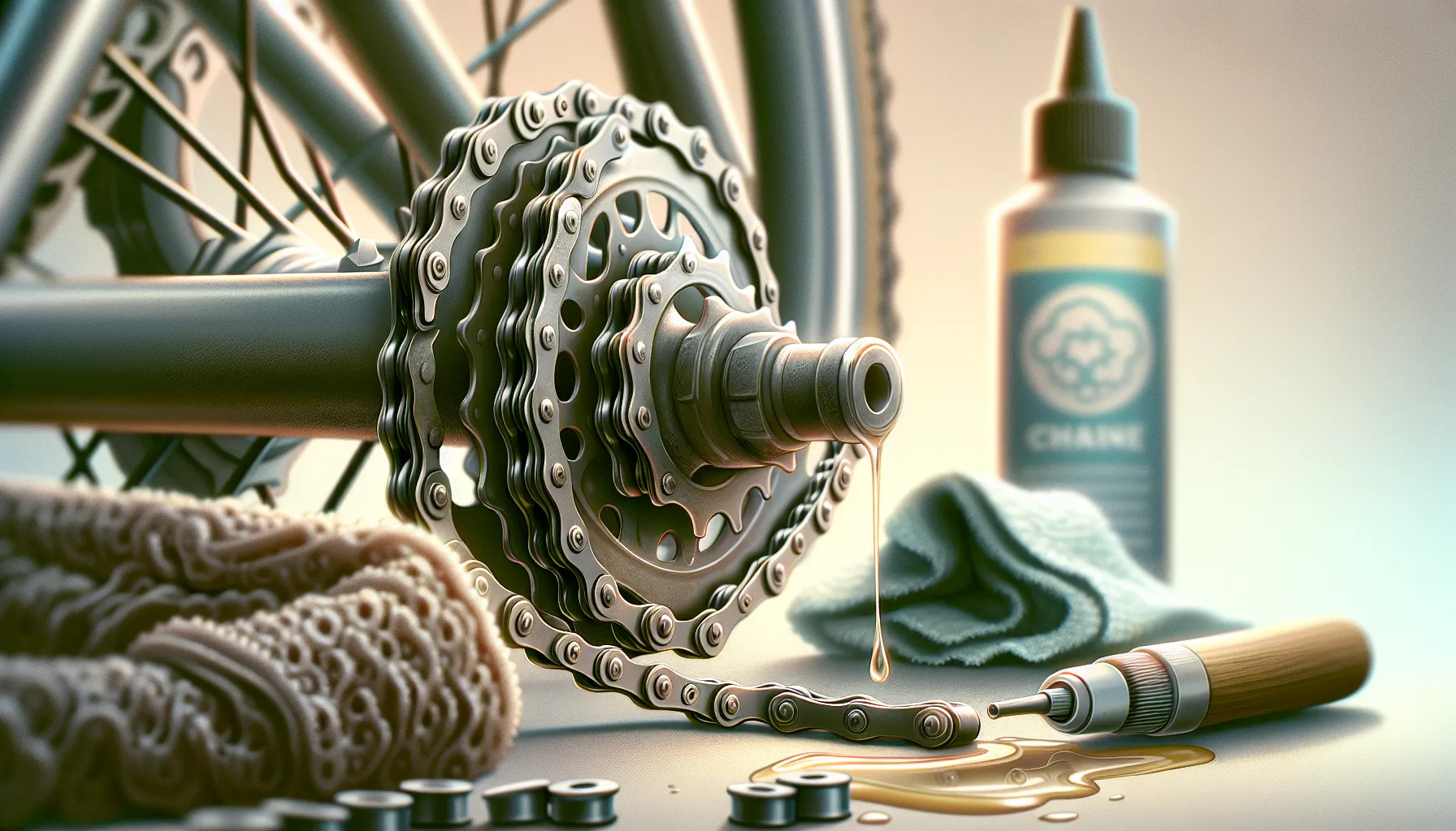 Limpar e lubrificar corretamente a corrente da sua bicicleta é essencial para garantir um bom funcionamento e prolongar sua vida útil. Siga estes passos para realizar essa tarefa:
1. Comece removendo a corrente da bicicleta. Você pode usar uma ferramenta específica para isso ou, se preferir, remover a roda traseira para facilitar o processo.
2. Coloque a corrente em