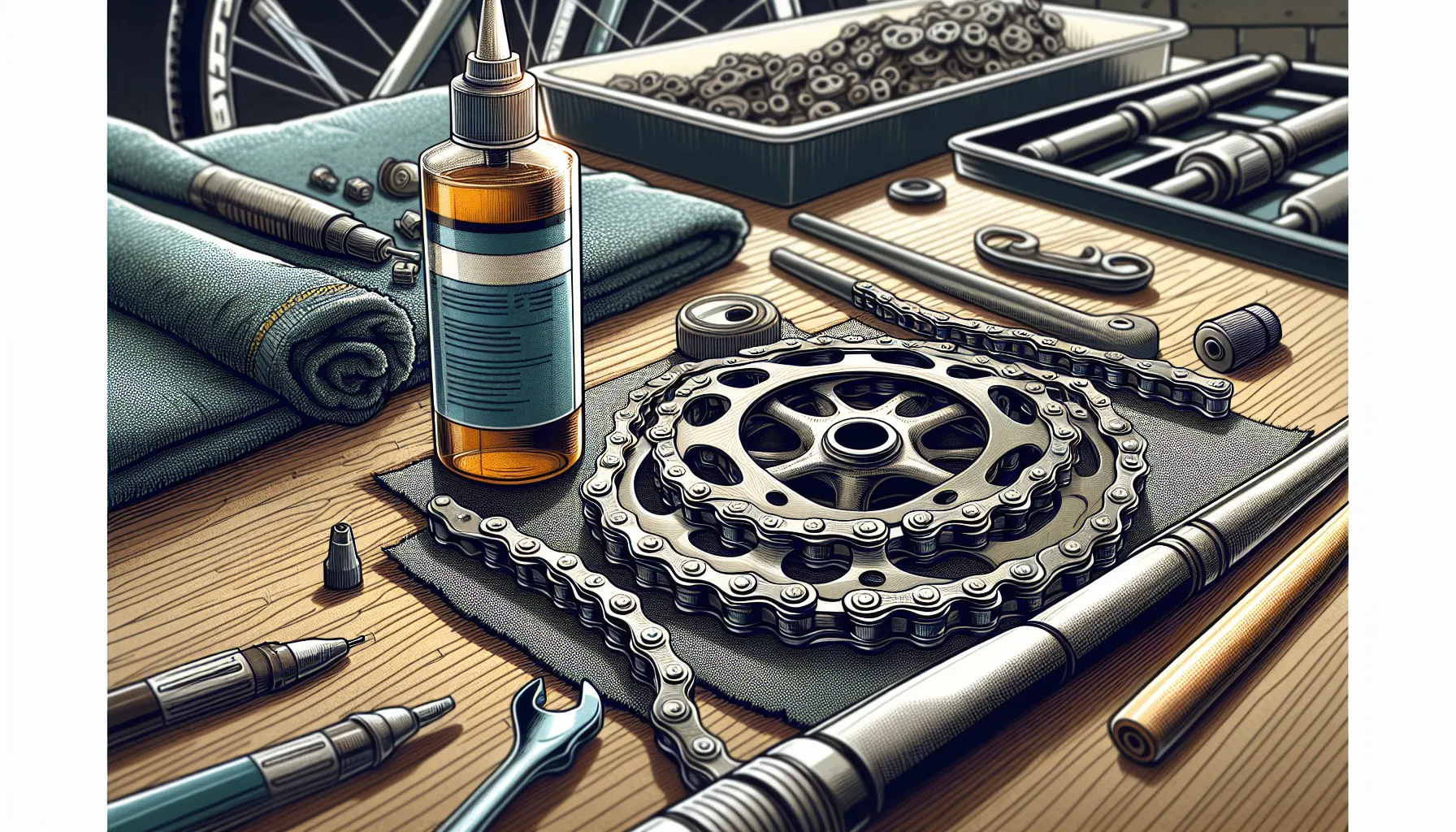 Limpar e lubrificar corretamente a corrente da sua bicicleta é essencial para garantir um bom desempenho e prolongar a vida útil da corrente. Aqui estão os passos para fazer isso corretamente:
1. Comece removendo a corrente da bicicleta. Você pode fazer isso usando uma ferramenta específica para remover o pino de conexão da corrente, ou simplesmente removendo a roda