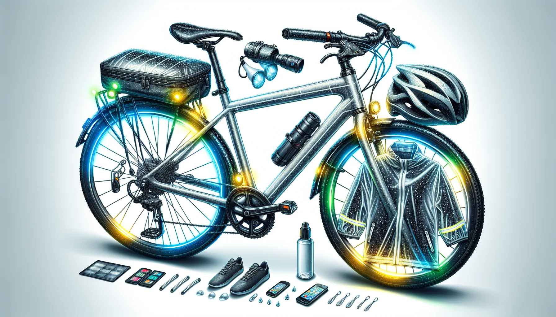 Ciclismo em condições de chuva pode ser desafiador, mas com algumas dicas, você pode tornar a experiência mais segura e agradável. Aqui estão algumas sugestões:
1. Use roupas apropriadas: Opte por roupas impermeáveis ou resistentes à água para manter-se seco durante o passeio. Use uma jaqueta e calças apropriadas para proteger-se da chuva.