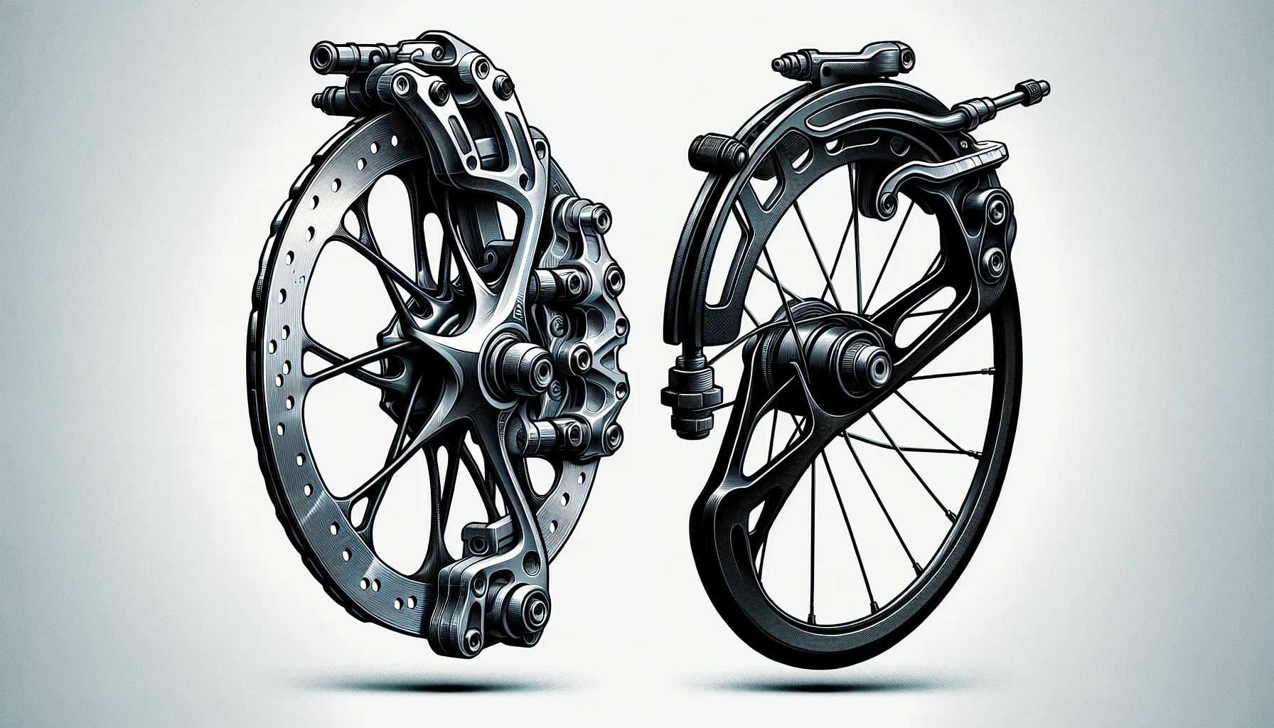 Os freios a disco e os freios V-brake são dois tipos diferentes de sistemas de freio usados em bicicletas. Cada um tem suas vantagens e desvantagens, então a escolha depende de suas necessidades e preferências pessoais.
Os freios a disco oferecem uma melhor capacidade de frenagem em condições molhadas ou lamacentas, pois a área de contato entre o rotor e as pastilhas é maior, proporcionando