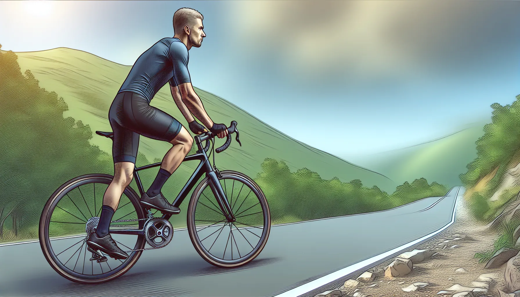 Pedalar eficientemente em subidas pode ser desafiador, mas existem algumas técnicas que podem ajudar. Aqui estão algumas dicas:
1. Mantenha uma cadência constante: Tente manter uma cadência de pedalada constante, ou seja, mantenha uma velocidade de pedalada constante, mesmo que isso signifique reduzir a marcha. Isso ajuda a distribuir o esforço ao longo de toda a subida