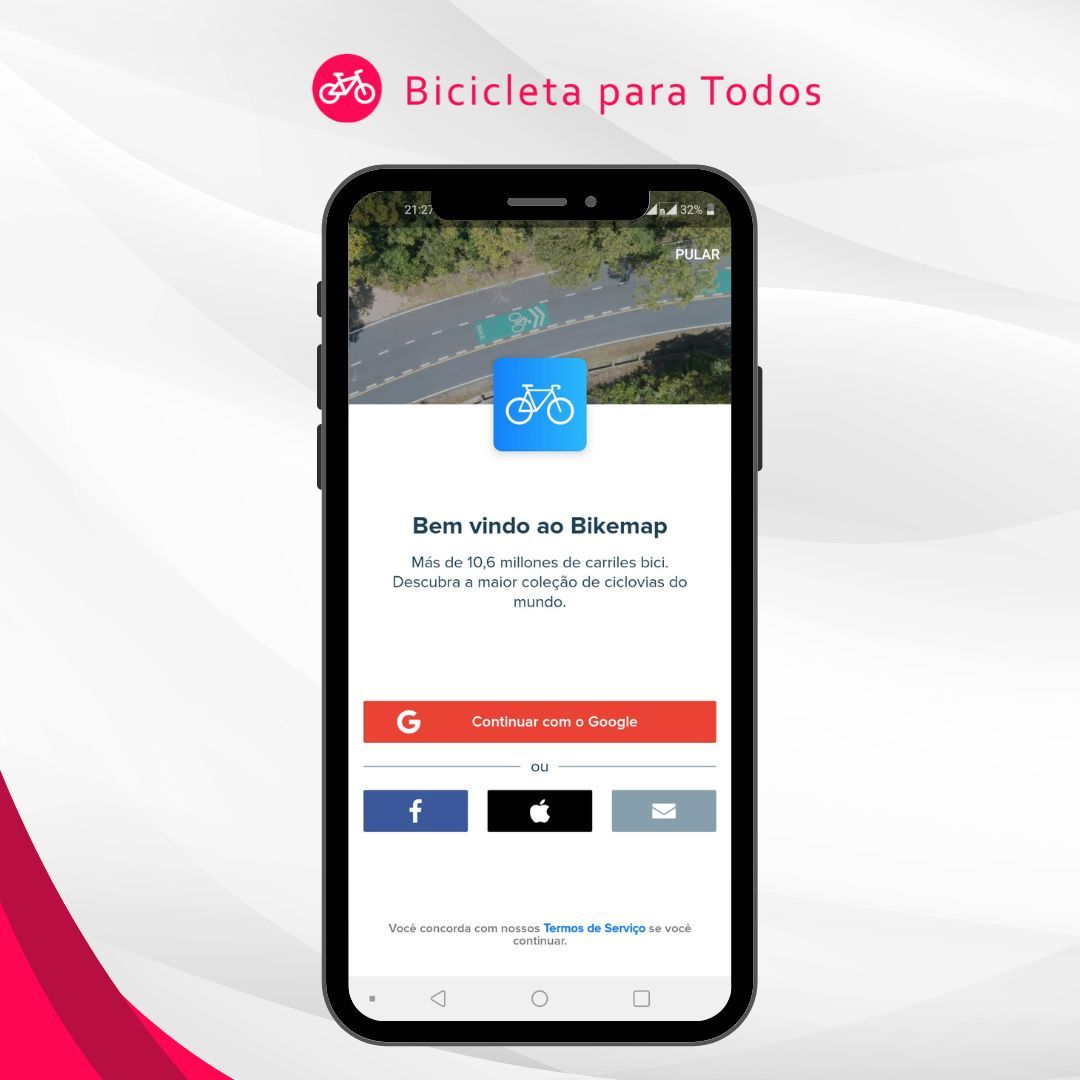 foto da interface do bike map