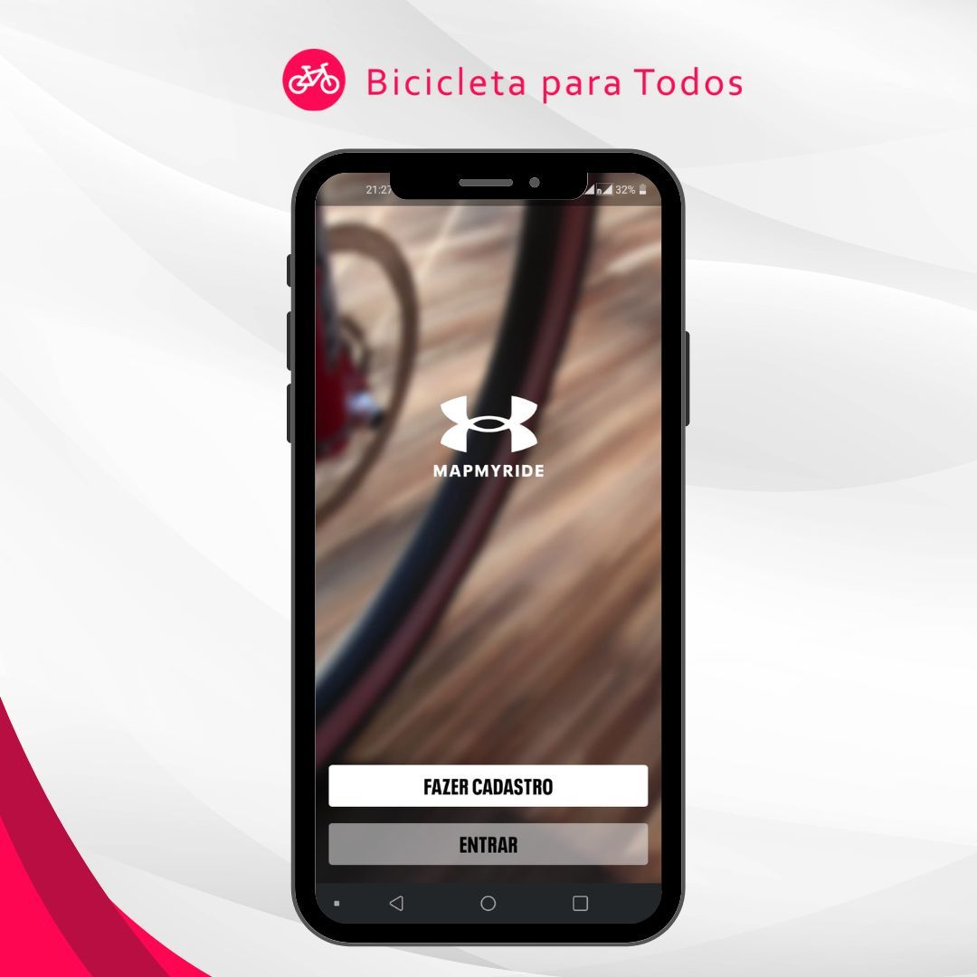 foto da interface do map my ride