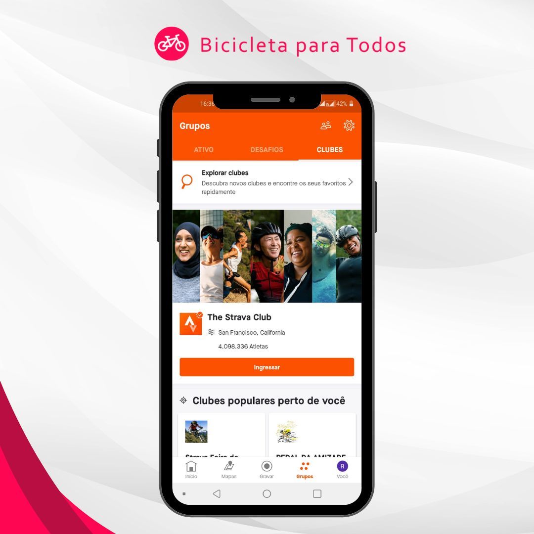 foto da interface do strava