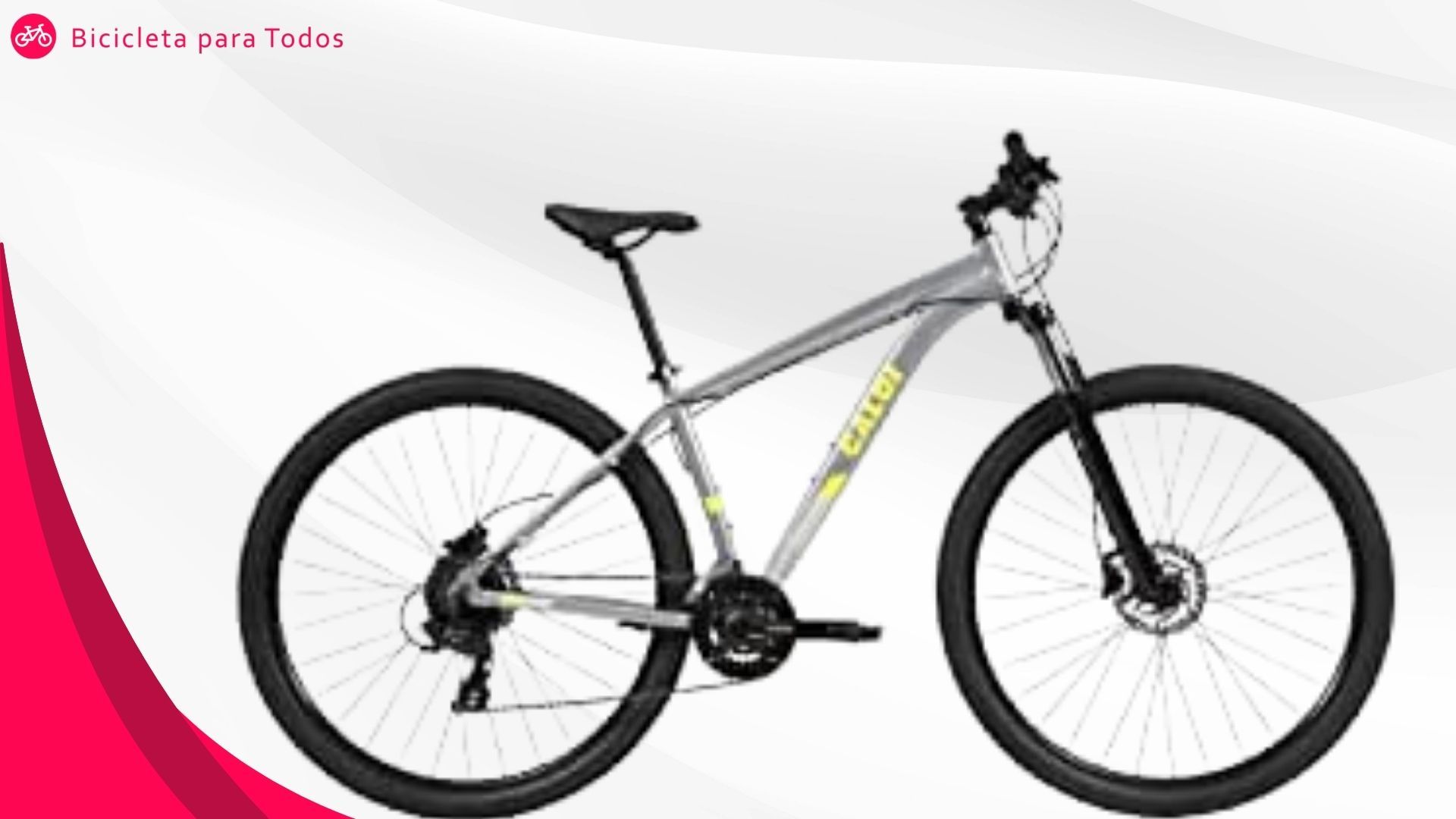 Foto da Caloi Explorer com simbolo do Bicicleta Para Todos