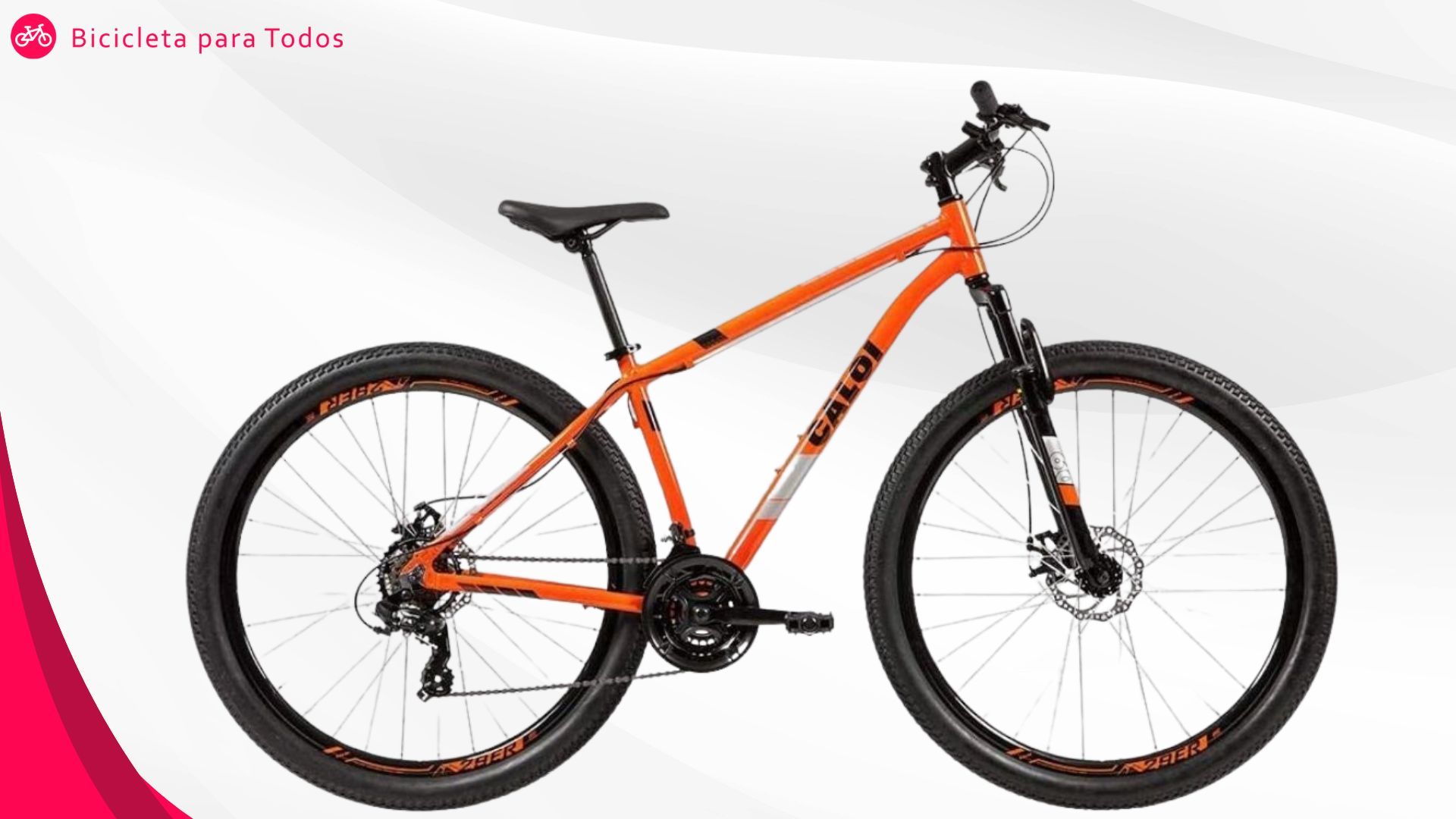 caloi two niner laranja com fundo cinza