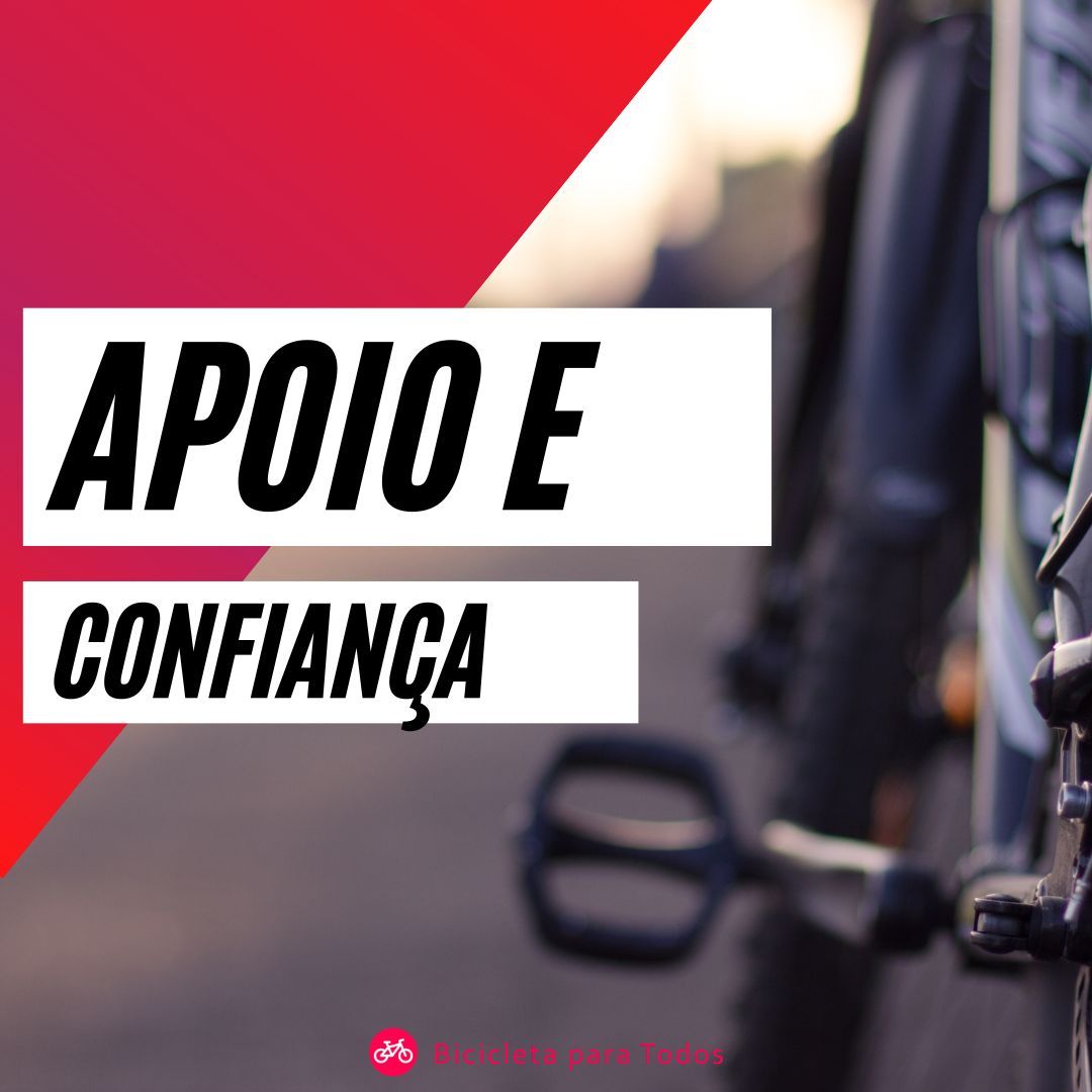 foto fe bicicleta com legenda apoio e confiança
