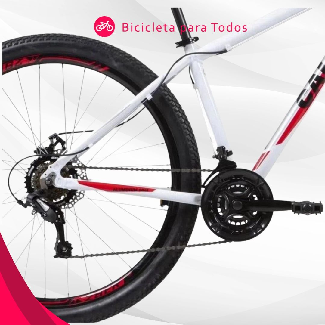 foto da roda traseira, transmissão e parte do quadro da caloi vulcan