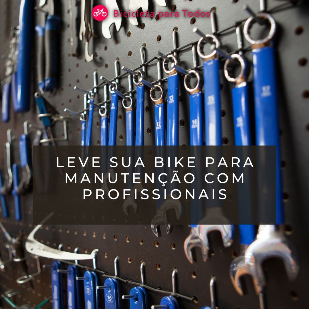 foto com legenda leve sua bike para manutençãio com profissionais