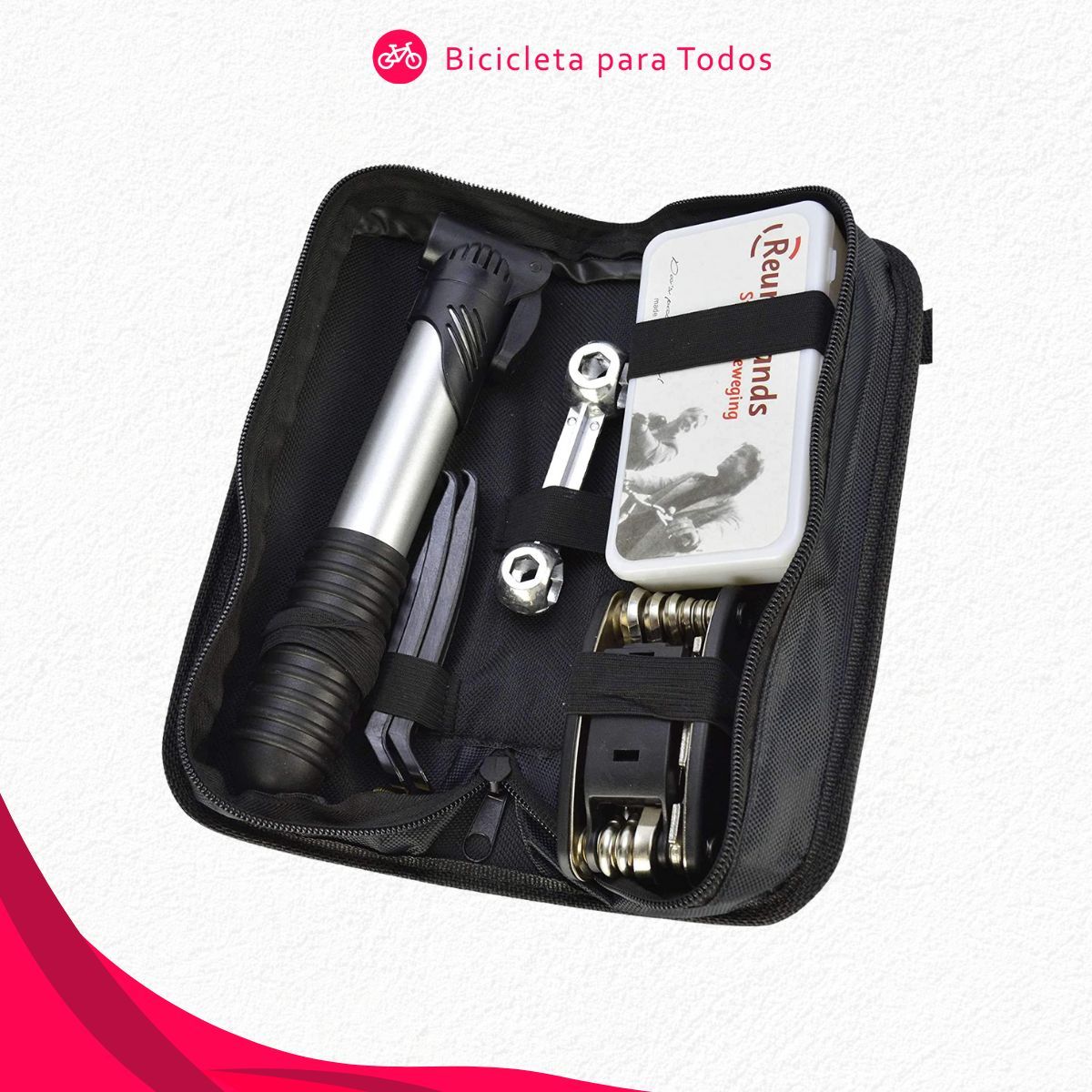 kit básico e completo com ferramentas para consertar bike