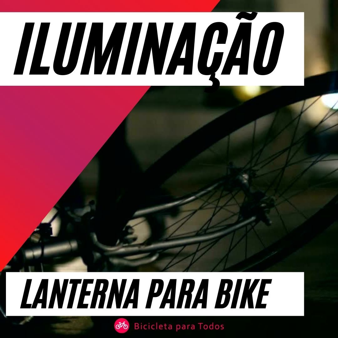 foto com legenda iluminação lanterna para bike