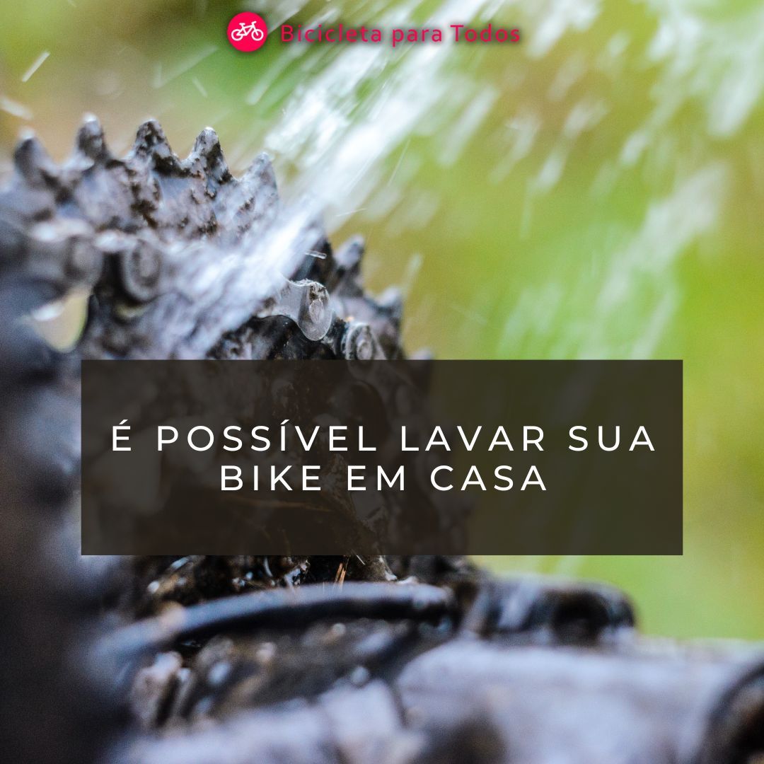 foto com legenda é possível lavar sua bike em casa