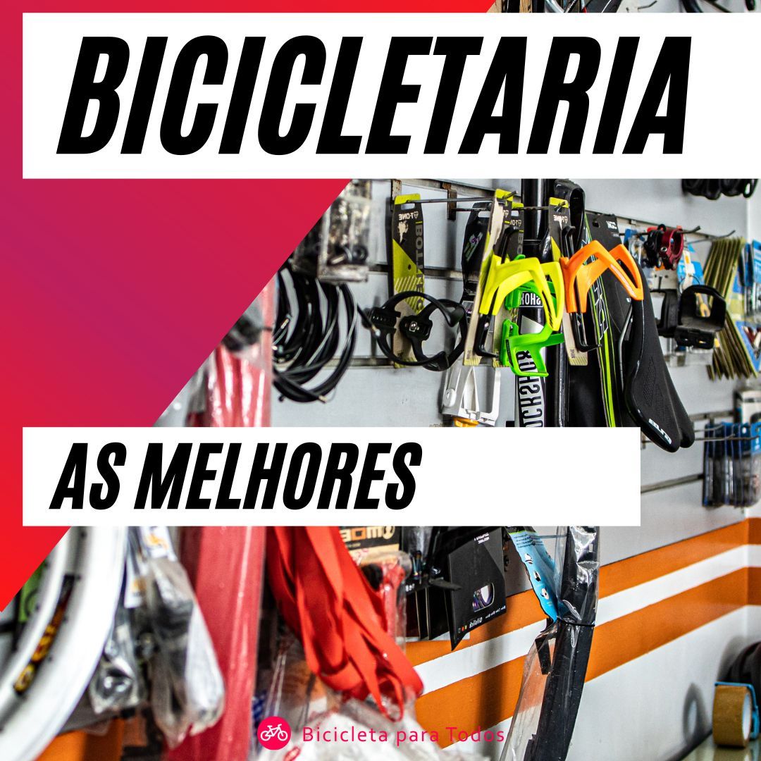 foto de loja de bike com legenda bicicletaria as melhores