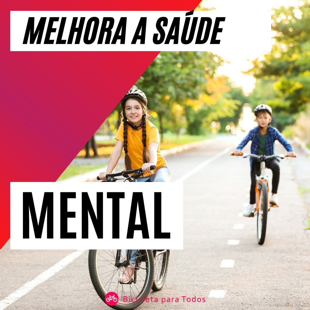 foto de ciclista com legenda melhora a saúde mental