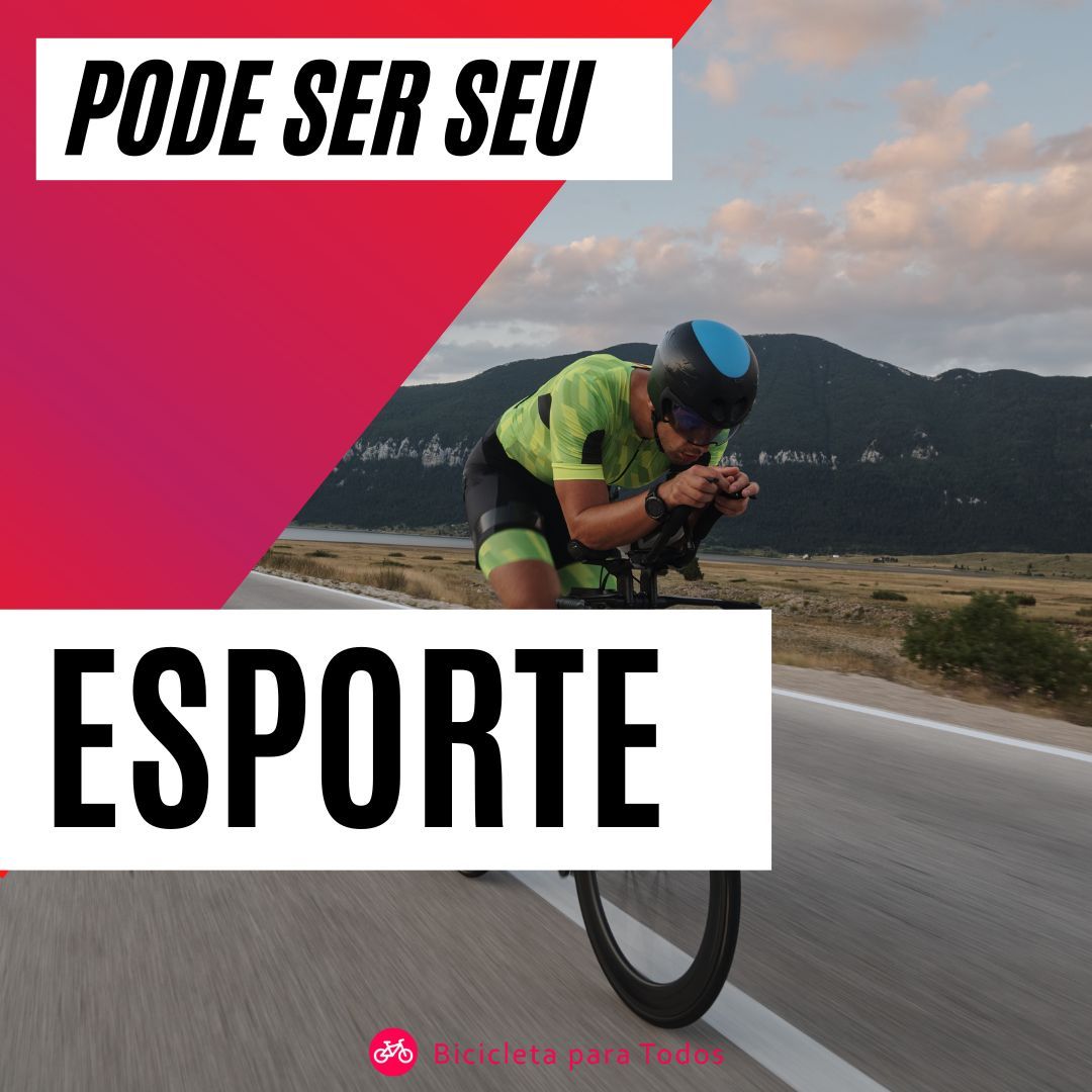 foto de ciclista com legenda pode ser seu esporte