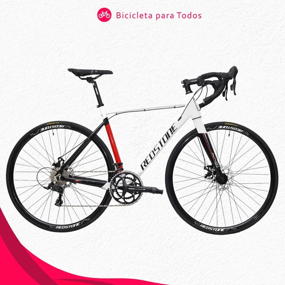 Bicicleta speed com geometria race da Redstone