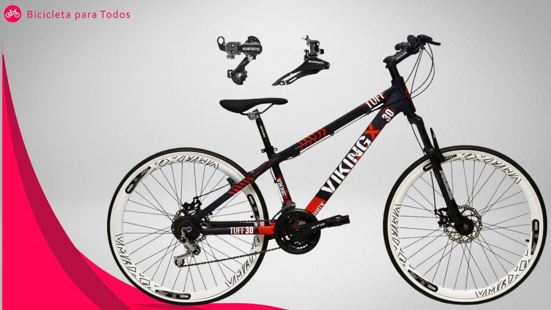 foto da Viking Tuff vermelha e preta