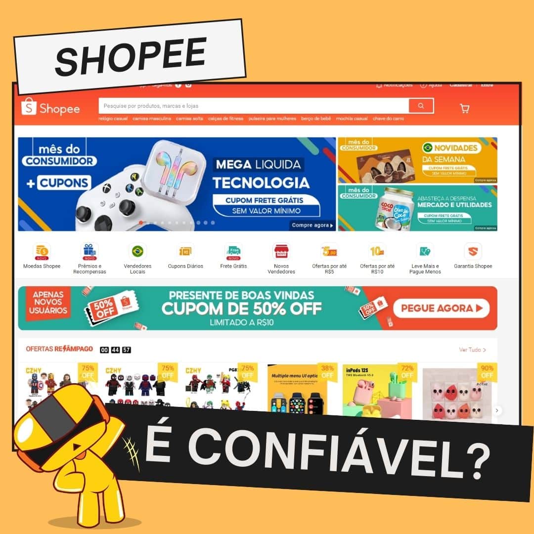 foto do site da shopee com titulo em cima