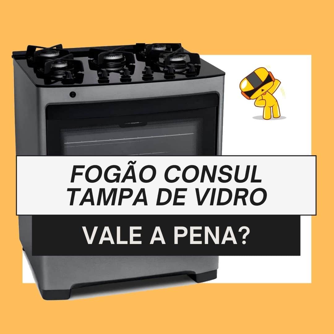 foto do fogão com legenda fogão consul tampa de vidro 5 bocas, vale a pena?