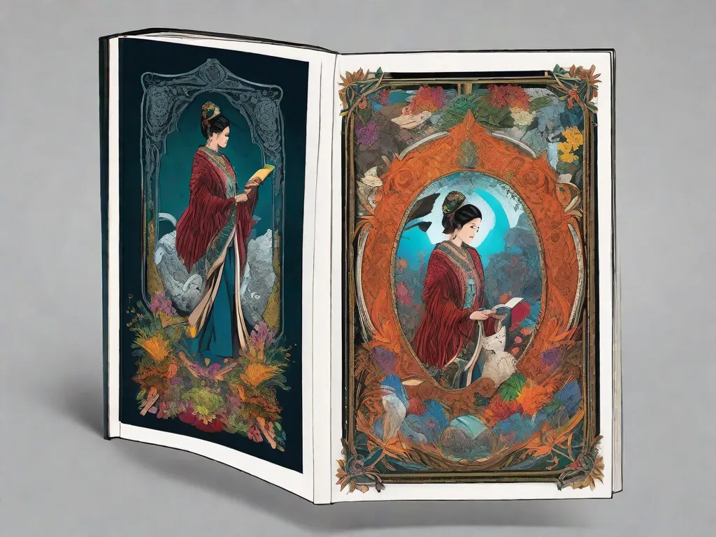 Uma imagem em preto e branco de uma pessoa sentada em um canto aconchegante, cercada por prateleiras cheias de romances gráficos. A pessoa está absorta na leitura de um dos romances, com uma expressão de intensa concentração no rosto. A imagem captura a profundidade e complexidade da narrativa que os romances gráficos oferecem, mostrando sua capacidade de ir além dos