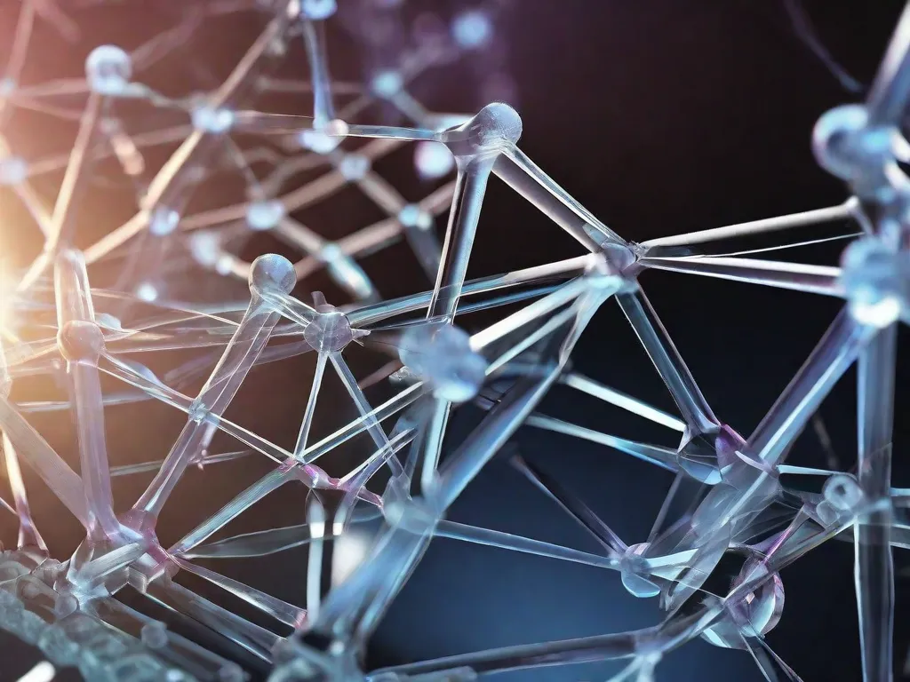 Nesta imagem, um cientista é mostrado trabalhando em um laboratório, cercado por vários equipamentos científicos. O foco está em um microscópio, através do qual o cientista está examinando uma estrutura cristalina. A imagem representa o trabalho inovador de Dorothy Hodgkin com cristalografia de raios-X, destacando o papel crucial dessa técnica na decifração da química da vida.