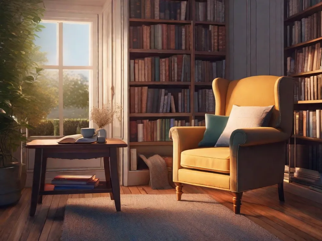 Descrição da imagem: Uma pilha de sete livros em uma mesa de madeira, cada livro representando um aspecto diferente de transformação na vida. Os títulos são visíveis e incluem autoajuda, desenvolvimento pessoal, atenção plena, espiritualidade, sucesso profissional, saúde e bem-estar e relacionamentos. Os livros estão arrumados de forma organizada, simbolizando o potencial de crescimento e mudança