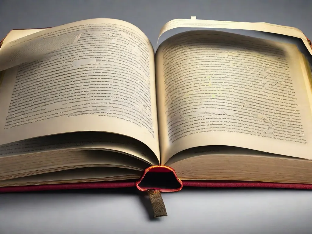 Uma imagem em close de um livro aberto com trechos destacados e anotações, simbolizando a jornada introspectiva que a leitura pode nos levar. As páginas estão cheias de sabedoria e ideias instigantes, convidando o espectador a mergulhar no mundo da literatura e refletir sobre as complexidades da vida.