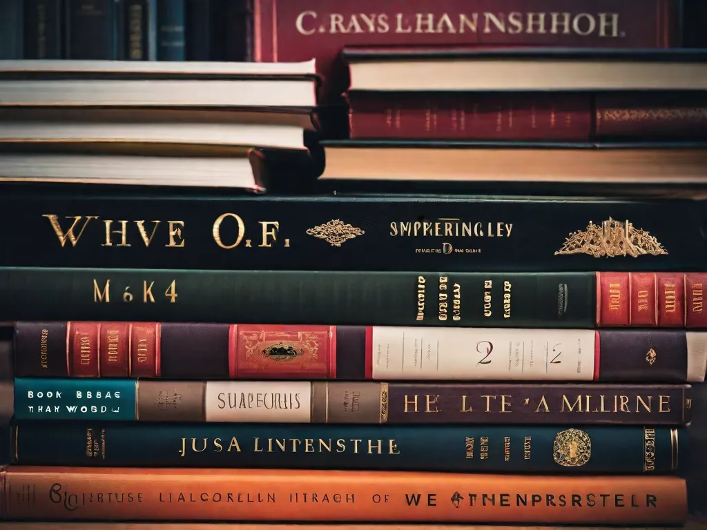 Descrição da imagem: Um close-up de uma estante de livros repleta de thrillers literários cheios de suspense. Os livros estão arrumados de forma organizada, com seus títulos intrigantes visíveis, criando uma exibição tentadora de histórias envolventes. A imagem captura a antecipação e a emoção de mergulhar nesses livros cativantes que prometem manter os leitores