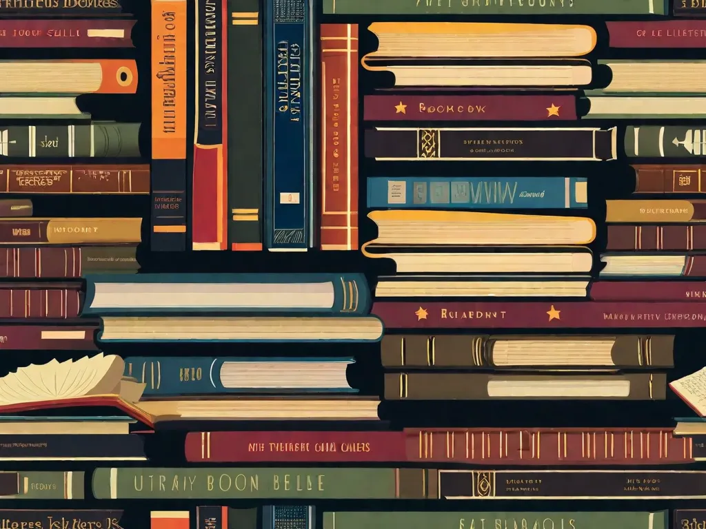 Imagem: Uma pilha de livros, cada um representando um dos 10 livros mais vendidos de todos os tempos. Os títulos estão proeminentemente exibidos nas capas dos livros, mostrando uma variedade diversificada de gêneros e autores. A imagem simboliza a importância da leitura e incentiva os leitores a explorarem esses clássicos literários atemporais.