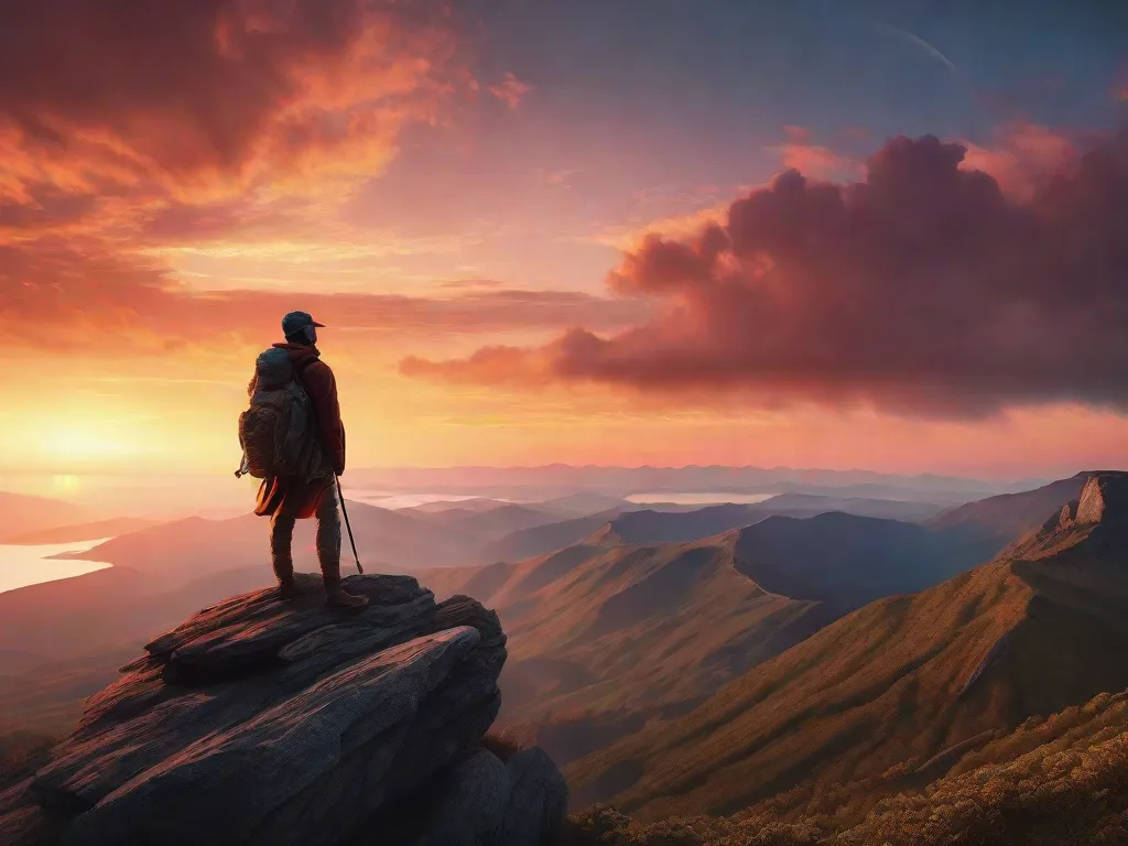 Uma imagem de uma praia serena ao pôr do sol, com ondas suaves batendo na costa. Os tons dourados do céu e a atmosfera tranquila convidam à contemplação, encorajando os espectadores a refletir sobre a beleza, fragilidade e natureza passageira da vida.